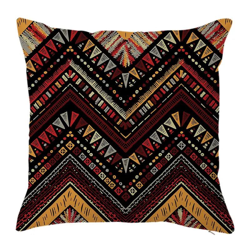 Colorful Geometric Linen Pillowcase