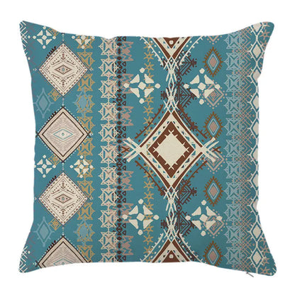 Colorful Geometric Linen Pillowcase