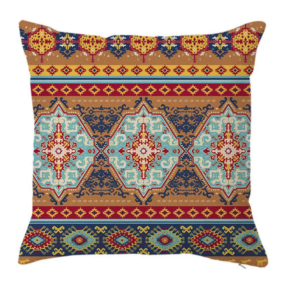 Colorful Geometric Linen Pillowcase