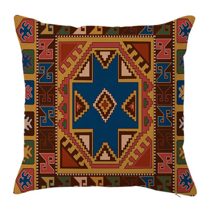 Colorful Geometric Linen Pillowcase